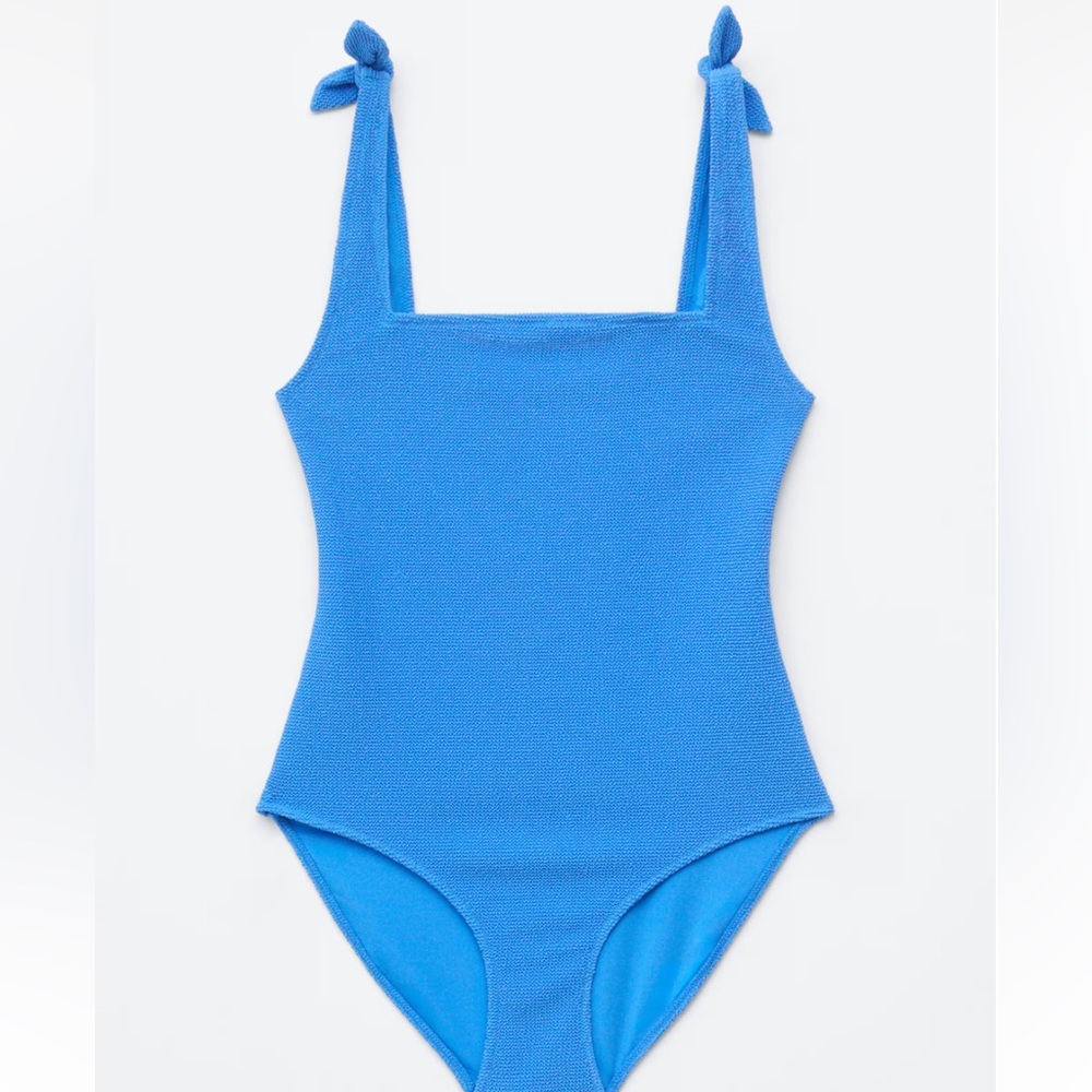 & Other Stories Textured Bow Tie Swimsuit